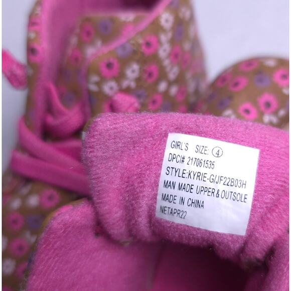 Carter's Just One You Kyrie Baby Toddler Girls Floral Boots, Size 4, EUC - Picture 6 of 9